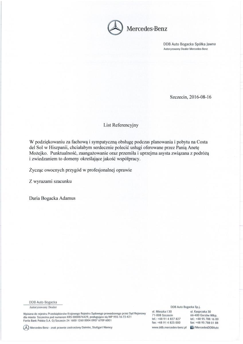 Referencje Mercedes